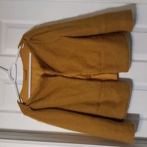 Diane Von Furstenberg Mustard yellow "yamka" mohair blend jacket